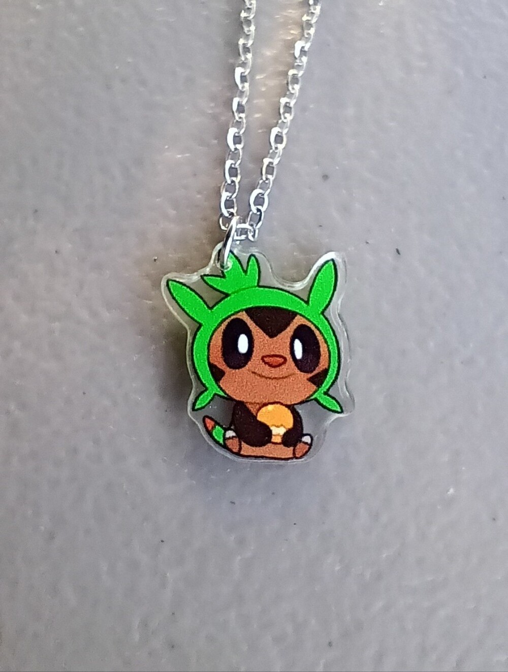 Pokemon Chespin Acrylic Stainless Steel Necklace